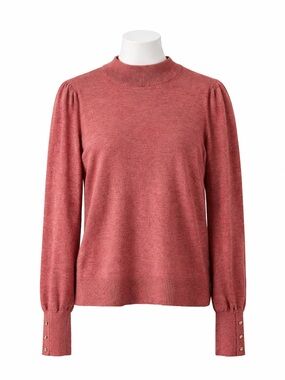 Size XL Martha Stewart Collection Women’s Merino Wool Sweater Mock Neck